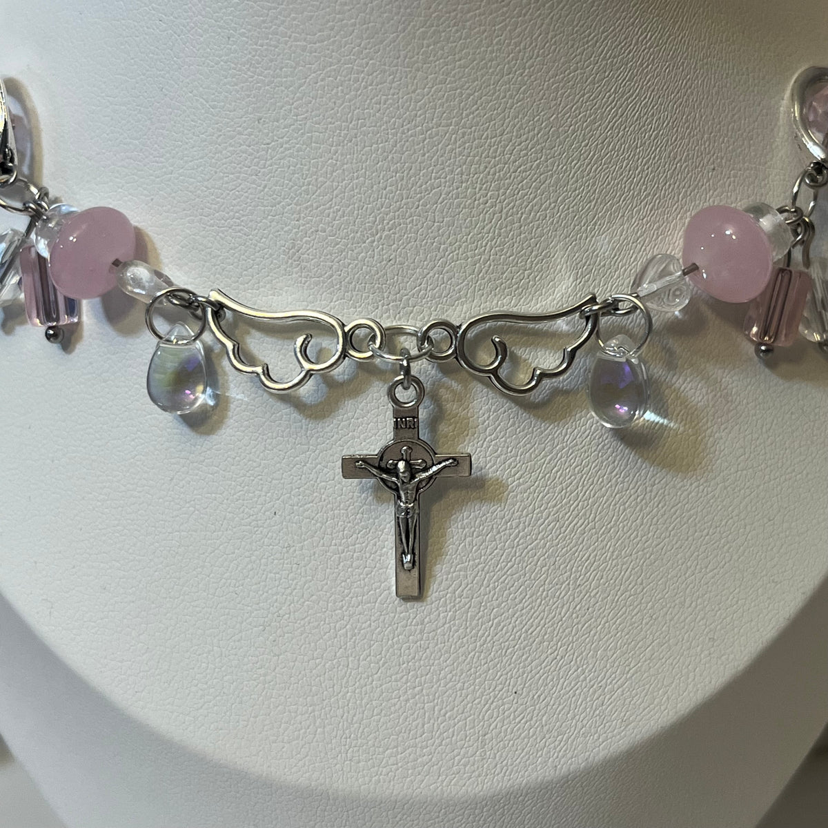 Pink Dream Cross necklace!🪽