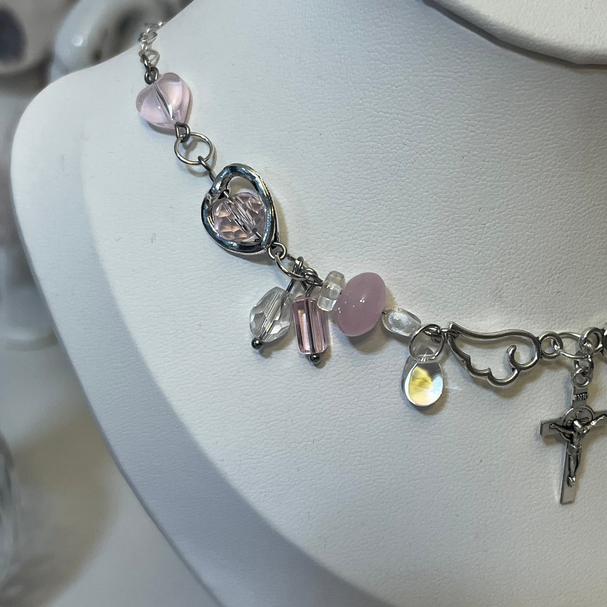 Pink Dream Cross necklace!🪽