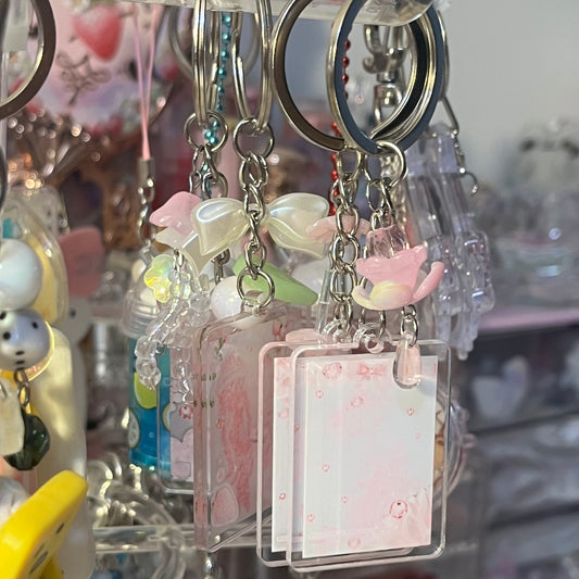 Jellyfish Art Beaded Acrylic Keychain