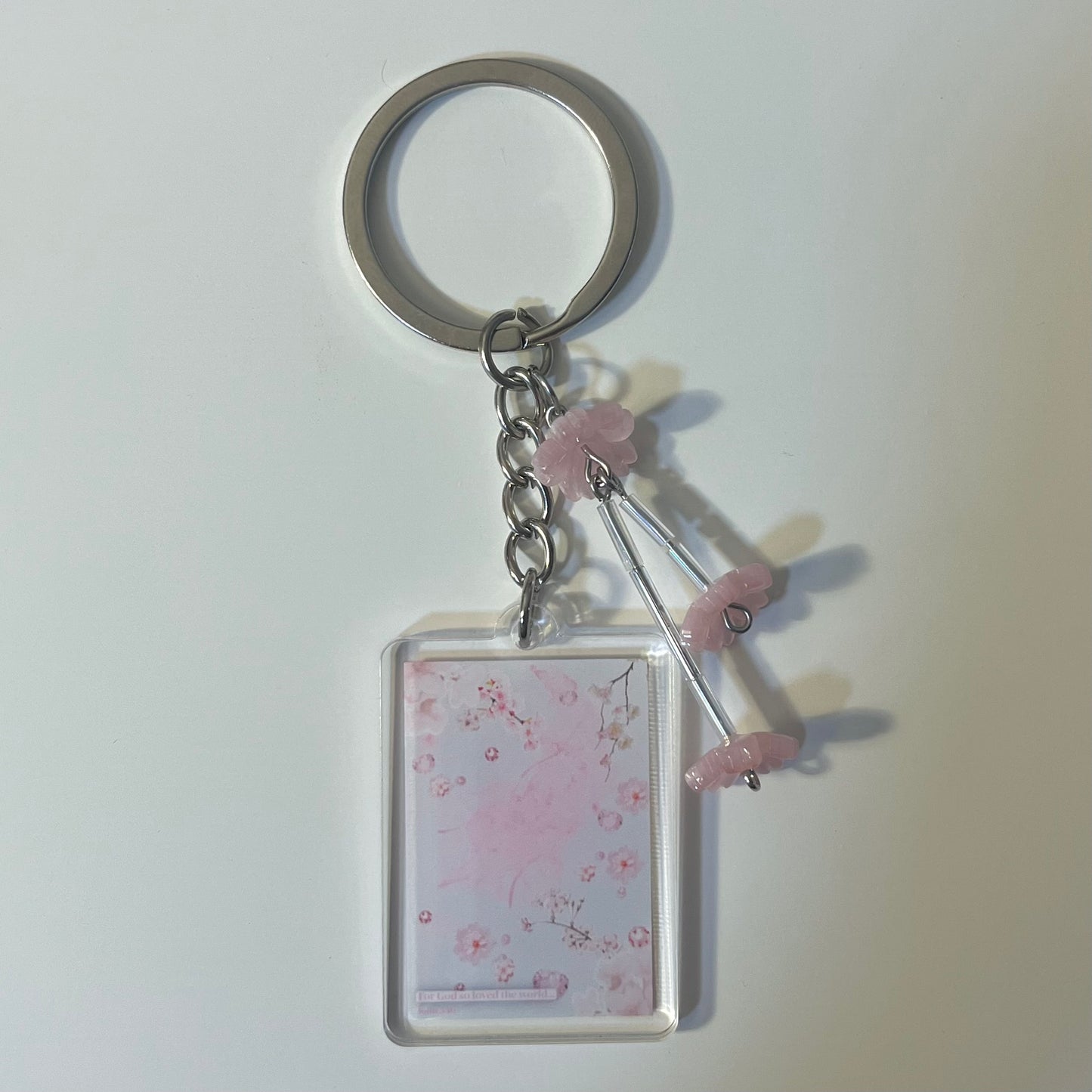 Jellyfish Art Beaded Acrylic Keychain