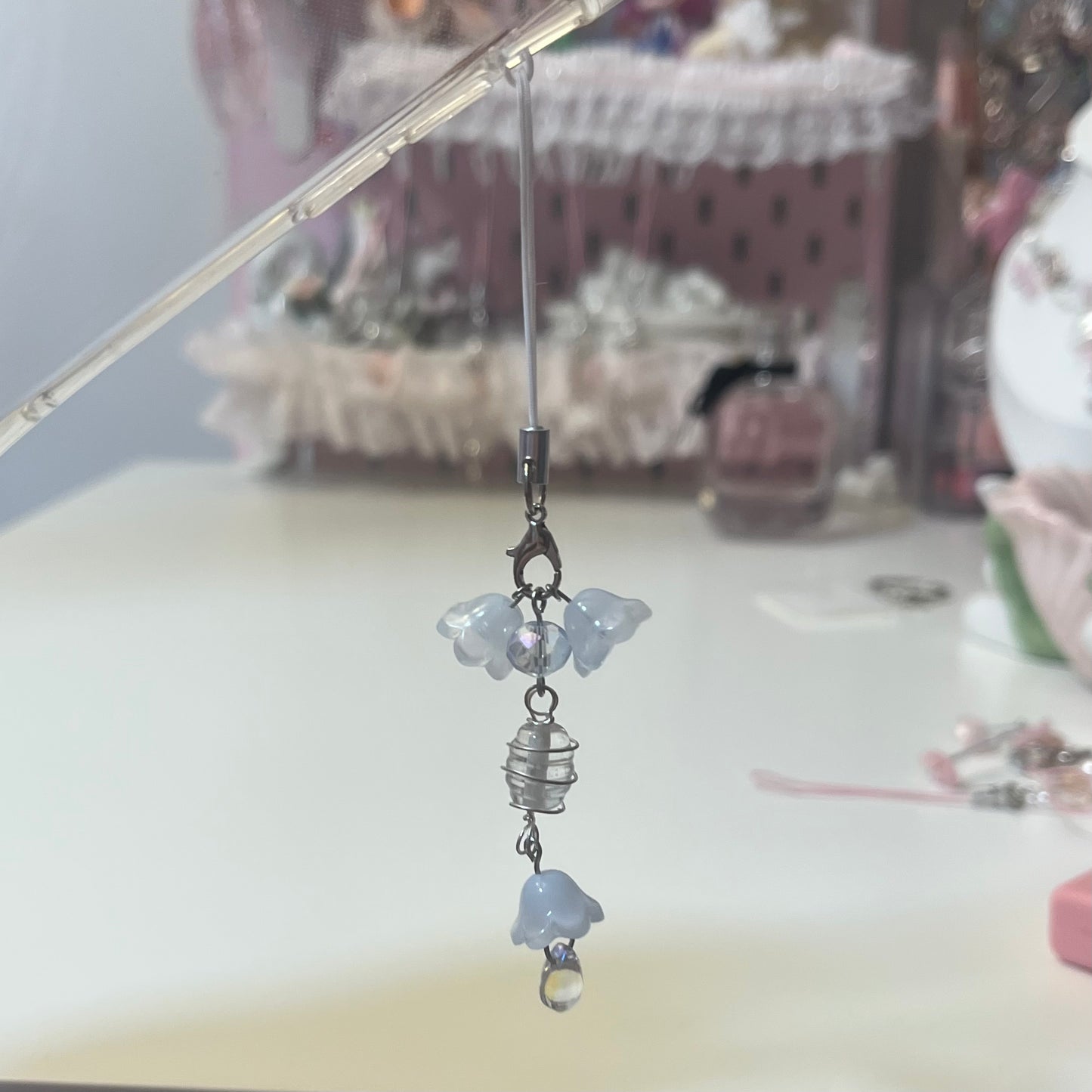 Blue Flower Phone Charm!