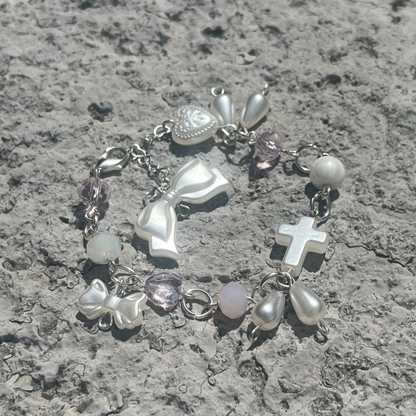 Pink Pearl Cross Bracelet! ~PRE-ORDER~