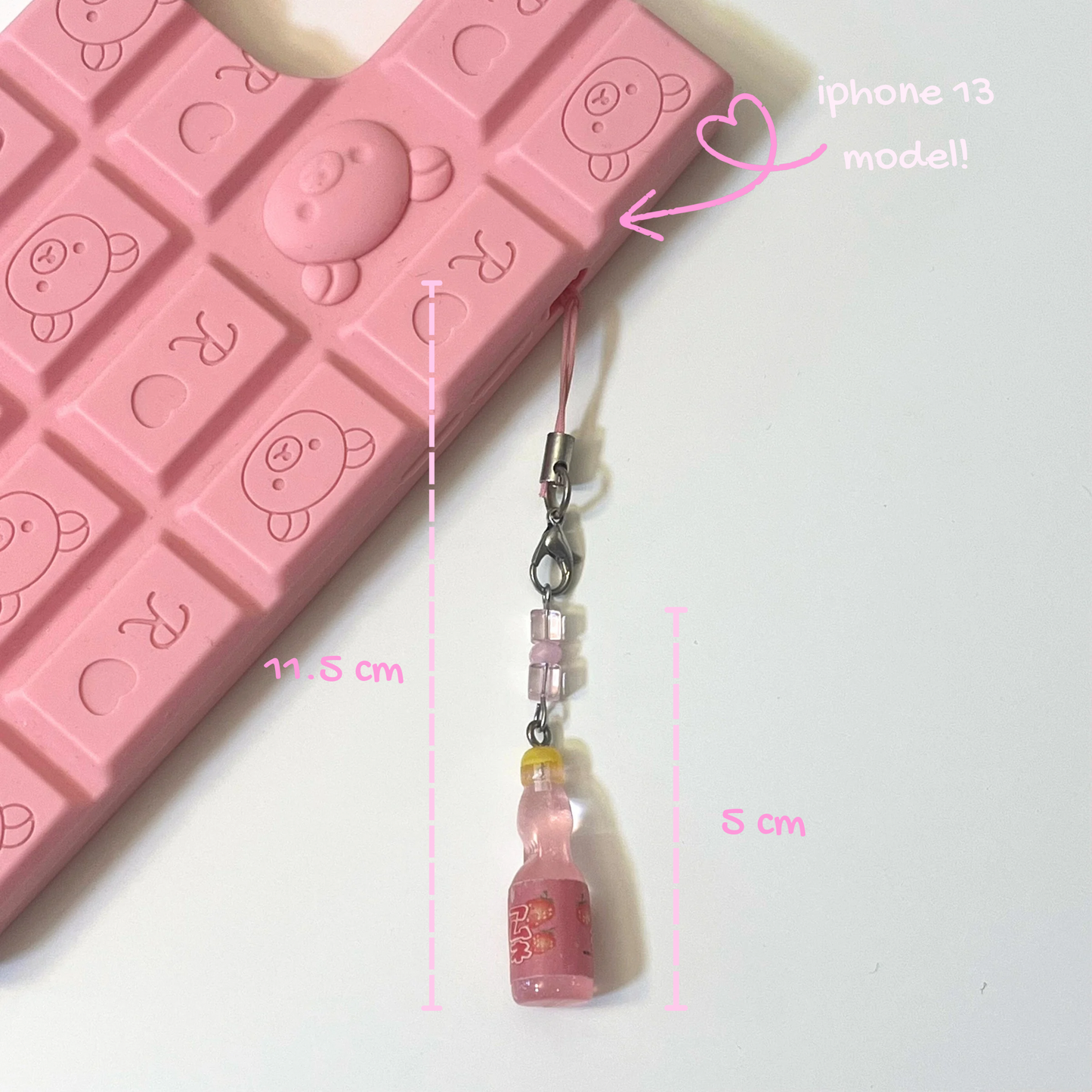 Japanese Ramune Bottle Phone Charm!